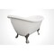 Castello Usa Daphne 69" White Acrylic Clawfoot Tub With Brushed Nickel Feet CB-26-69-W-T-BN - alternate 6